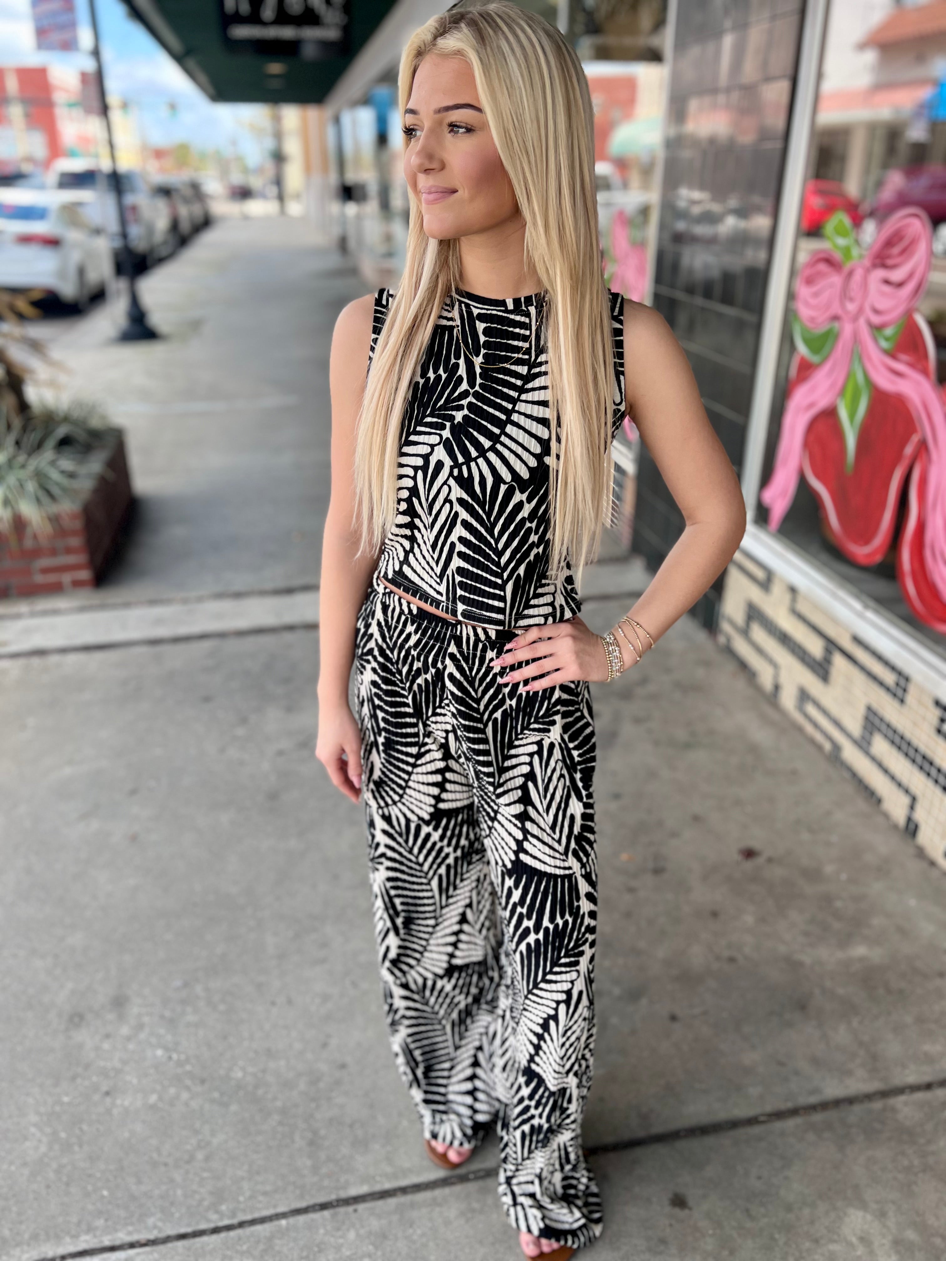 Cruise Vibes Top & Wide Pants Set