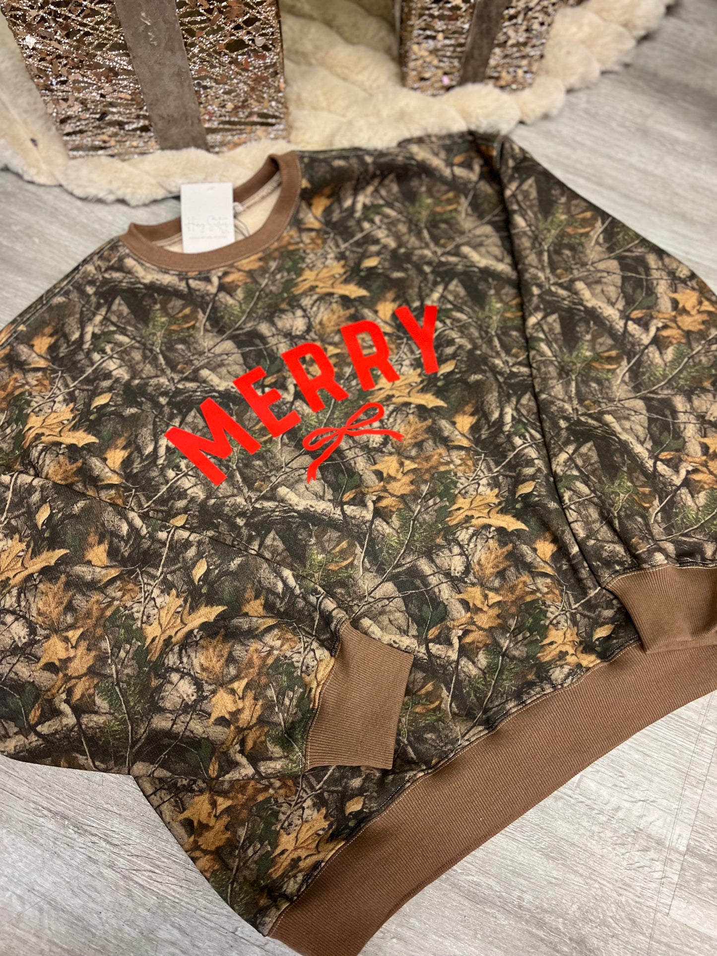 Merry Camo Crewneck (PREORDER)