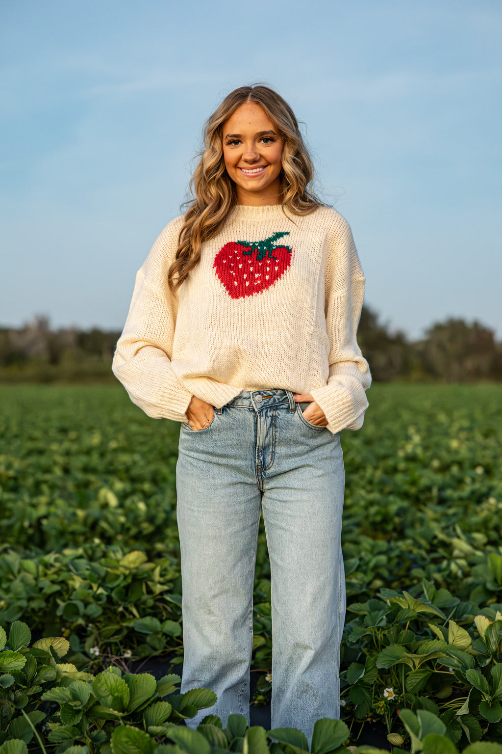 Plant City Strawberry Sweater