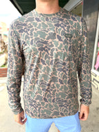 Honey Hole Long Sleeve Performance - Duck Camo