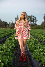 Striped Short Sleeve Tee + Shorts Set