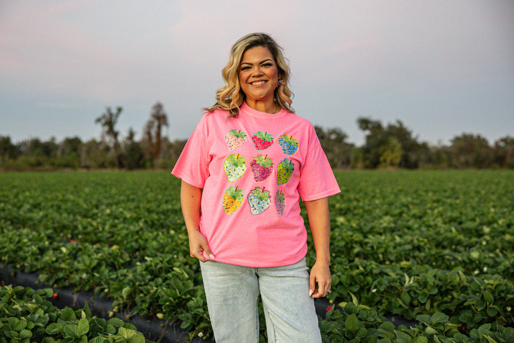 Neon Glitter Berry Coquette