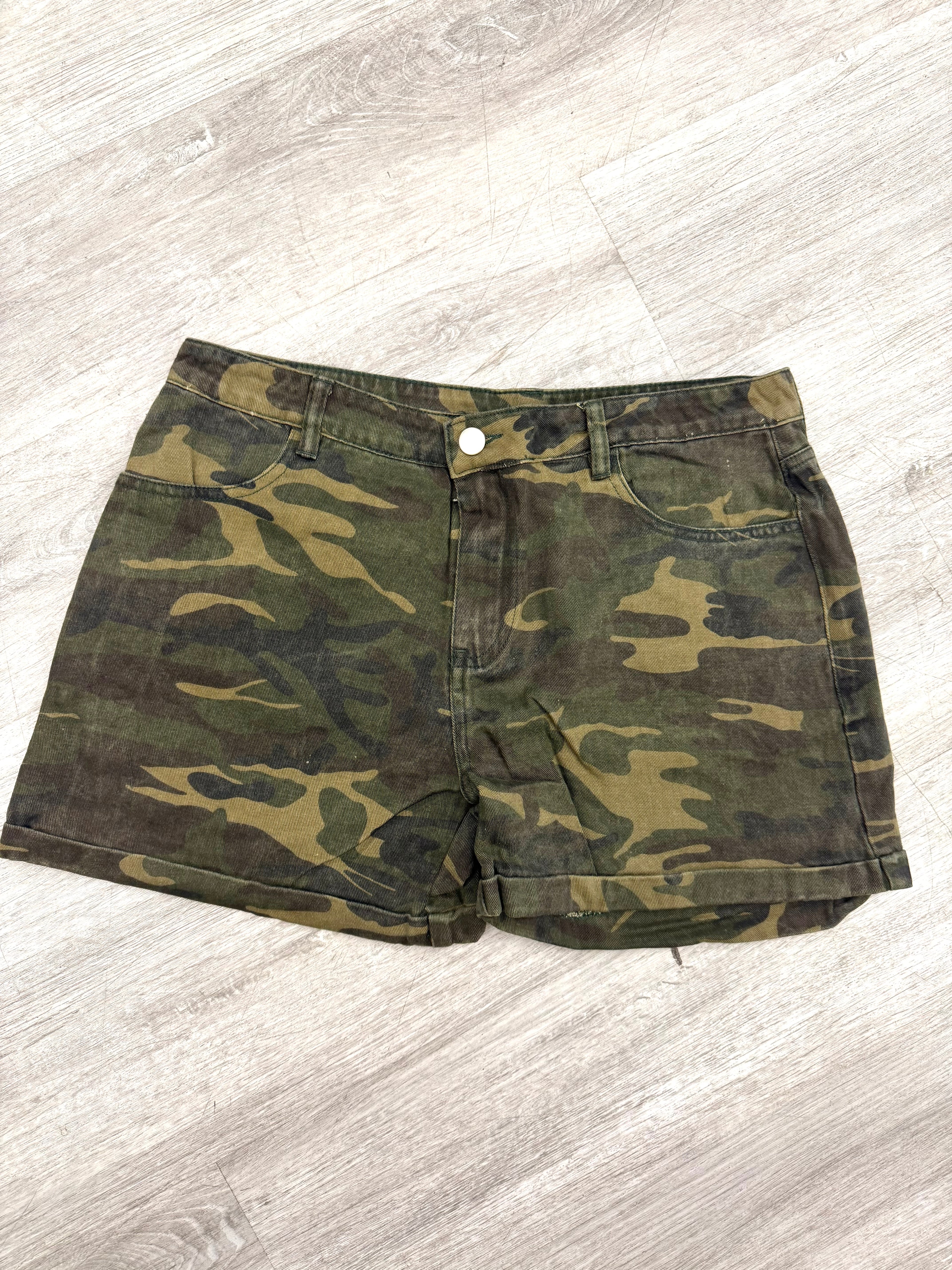 Camo Print Shorts