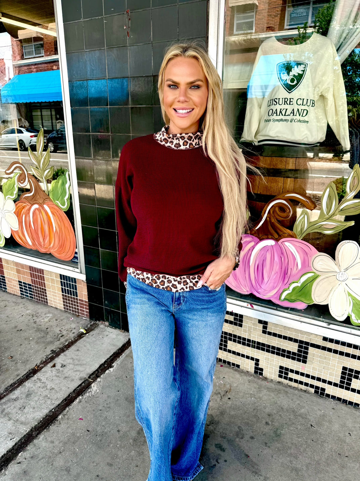 Leopard Luxe Mock Neck