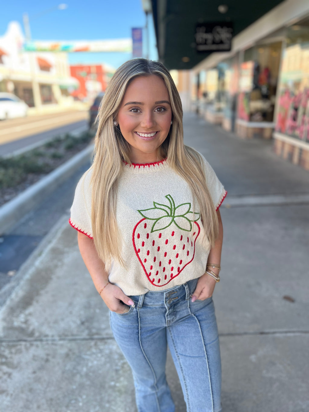 Berry Sweet Stitch Top