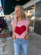 Valentine Heart Knit Sweater