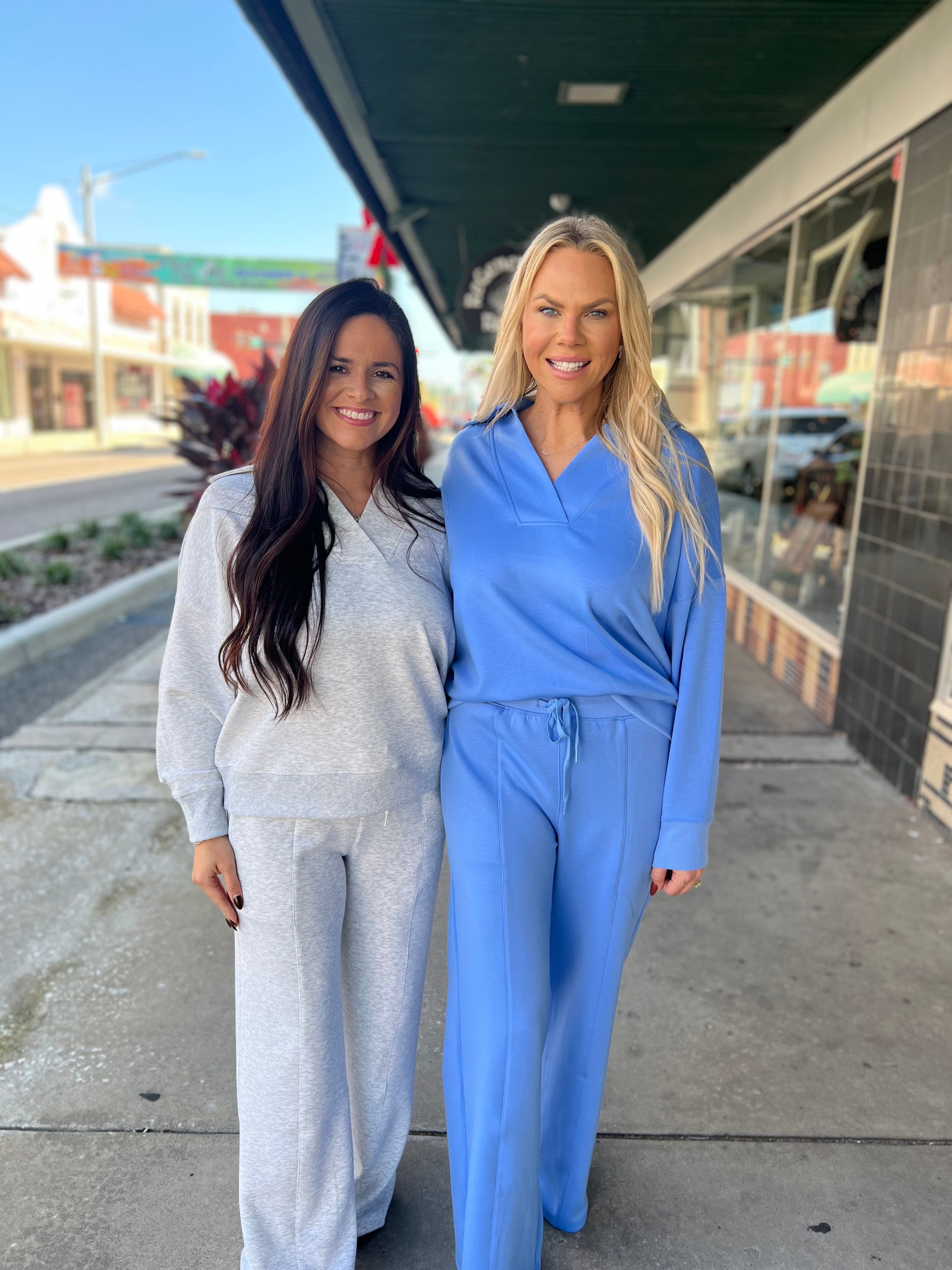 Scuba Collared Pullover & Pants 2PC Set