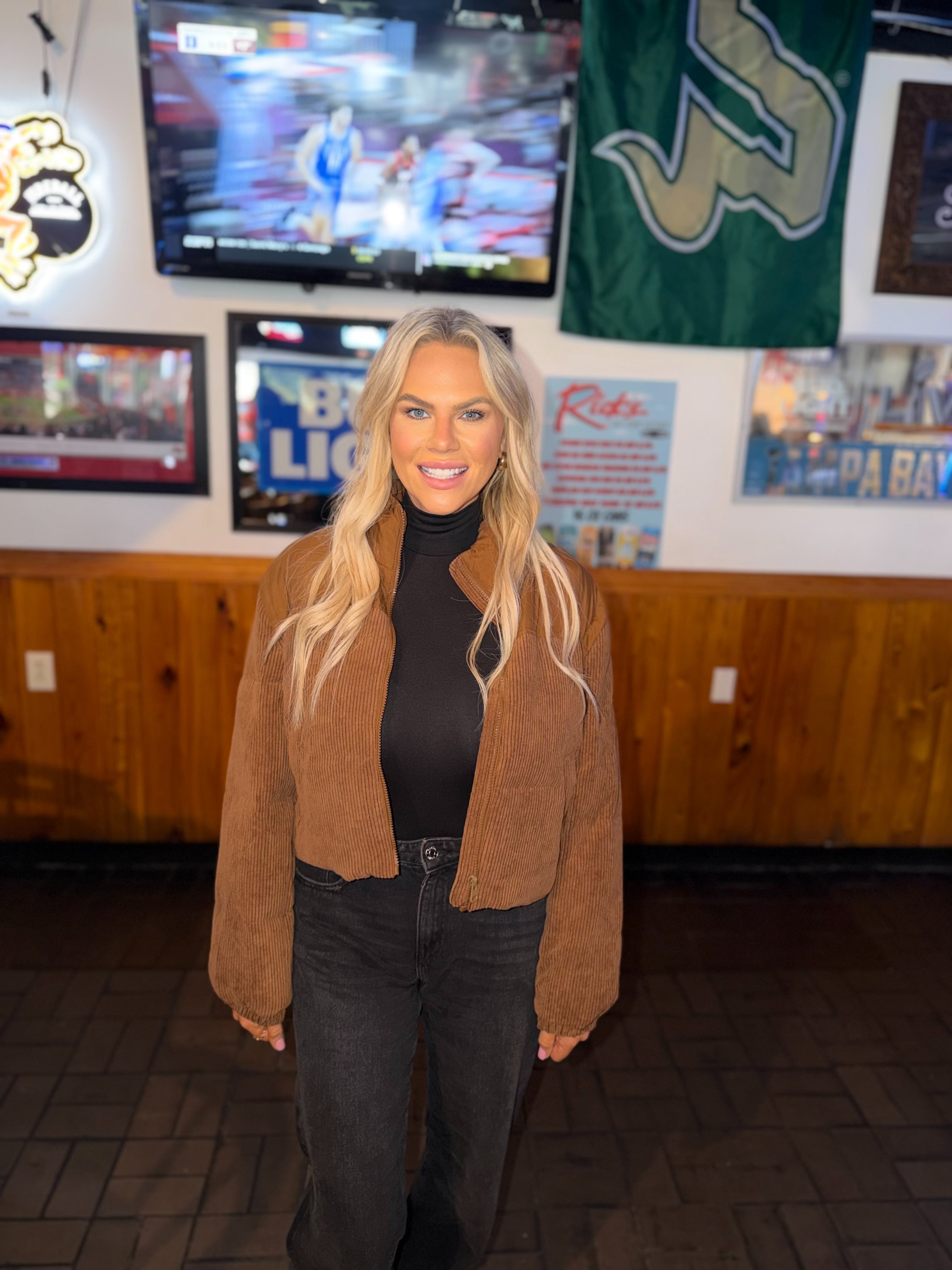 Corduroy Puffer Jacket