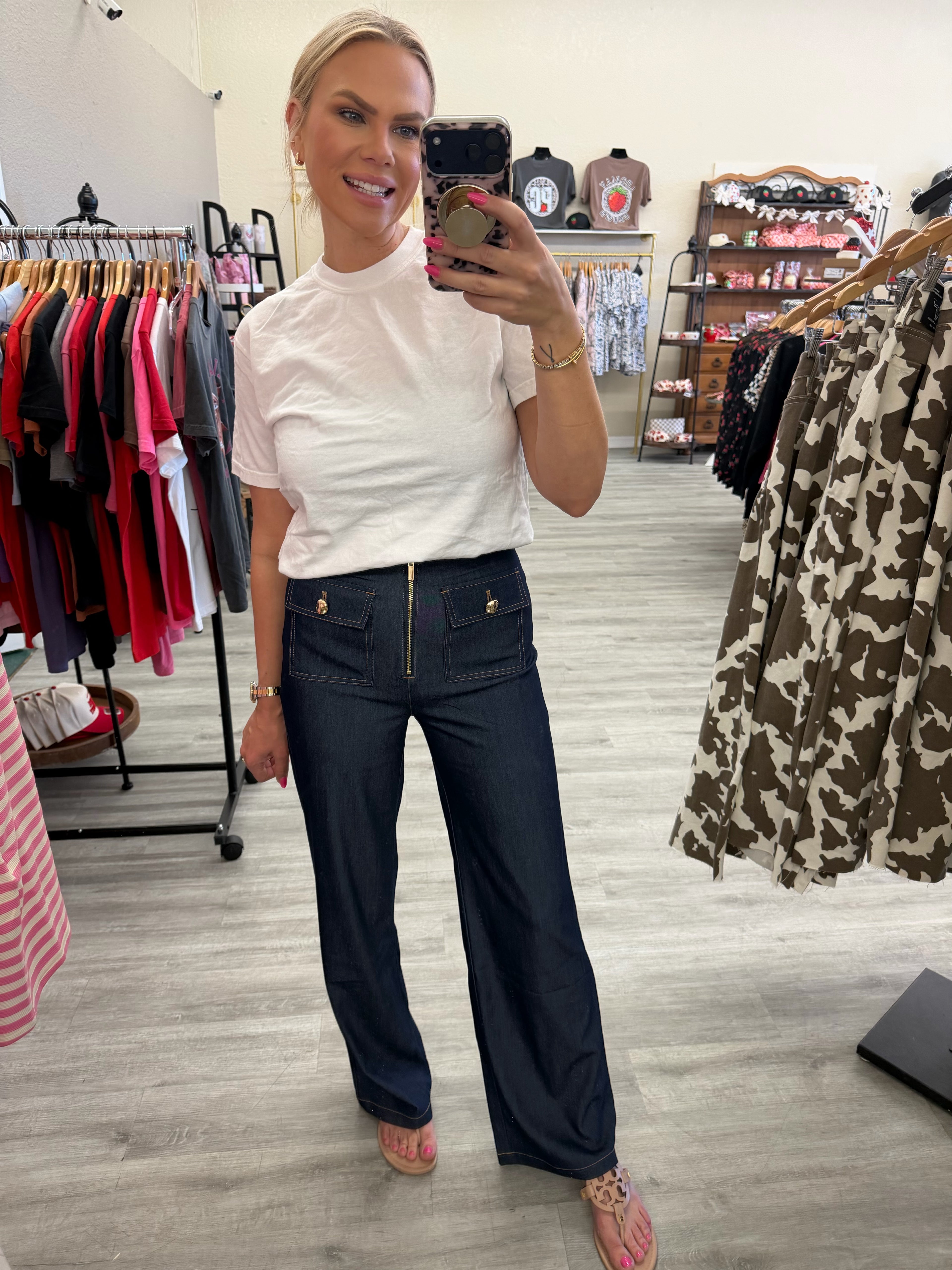 Wide Leg Denim Jeans