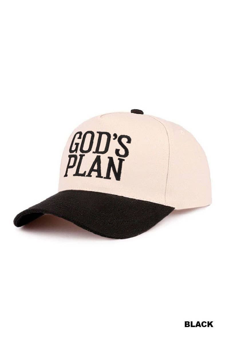 0304 God's Plan Two Tone Cotton Hat SI-29581