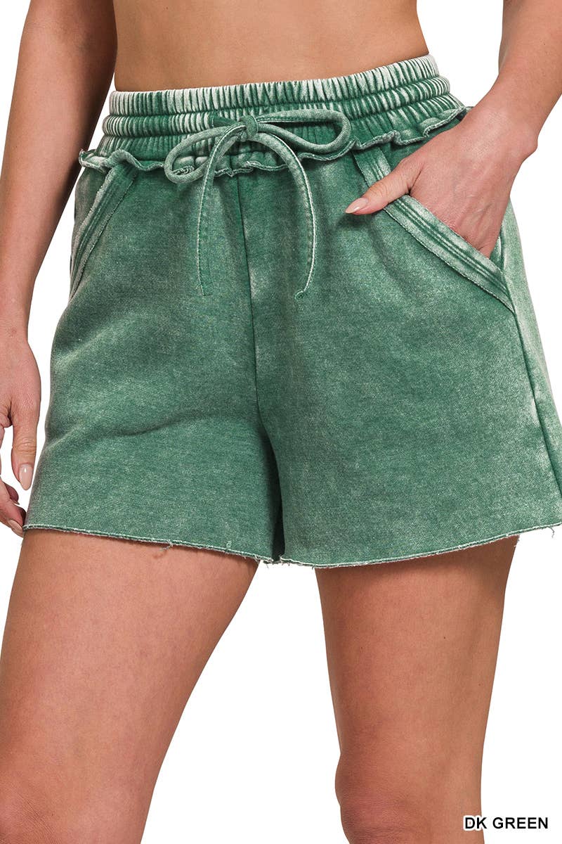 Elastic Waistband Dolphin Shorts