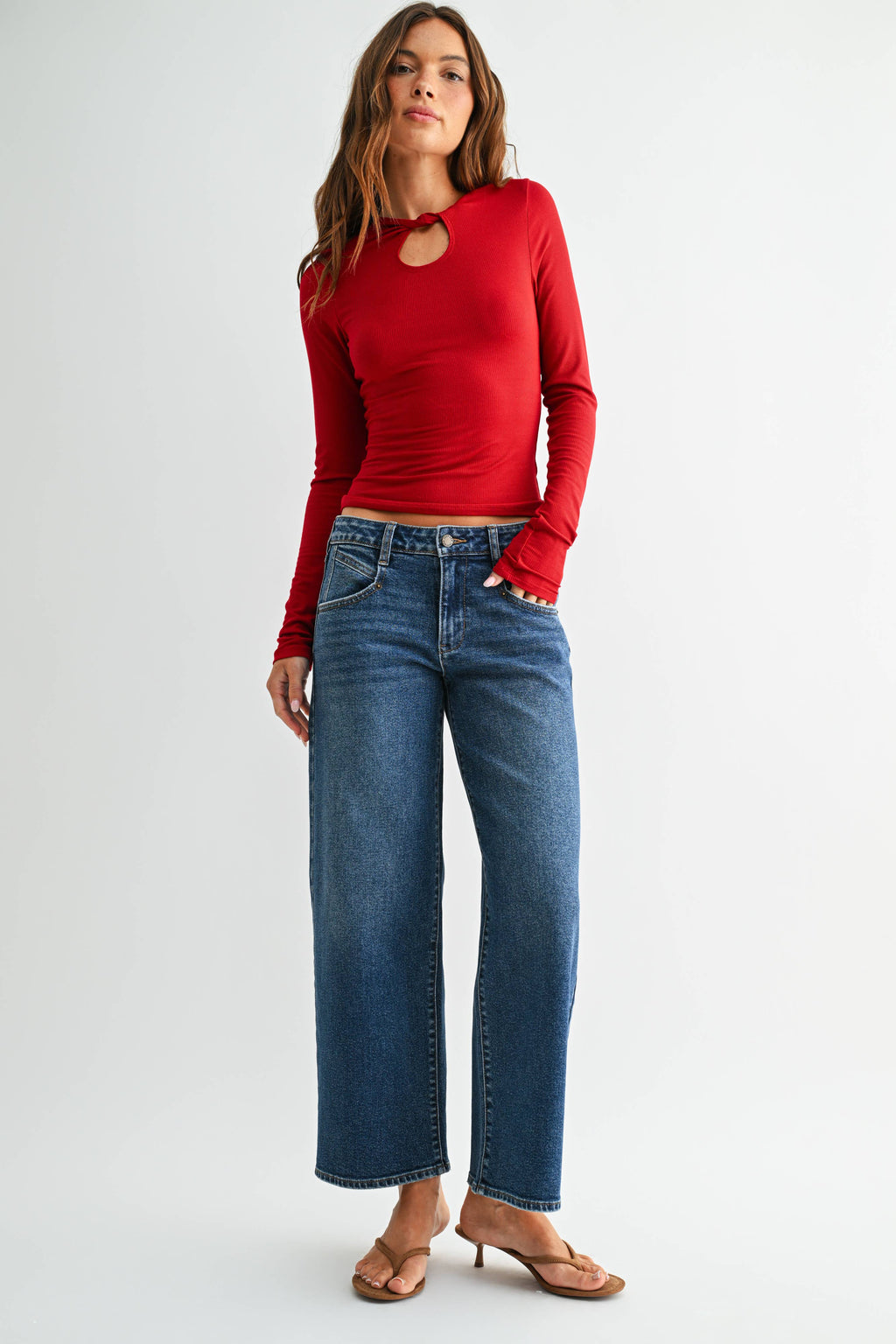 Ankle Length Straight Leg - DARK DENIM - JP431