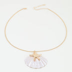 Starfish Seashell Pendant Necklace