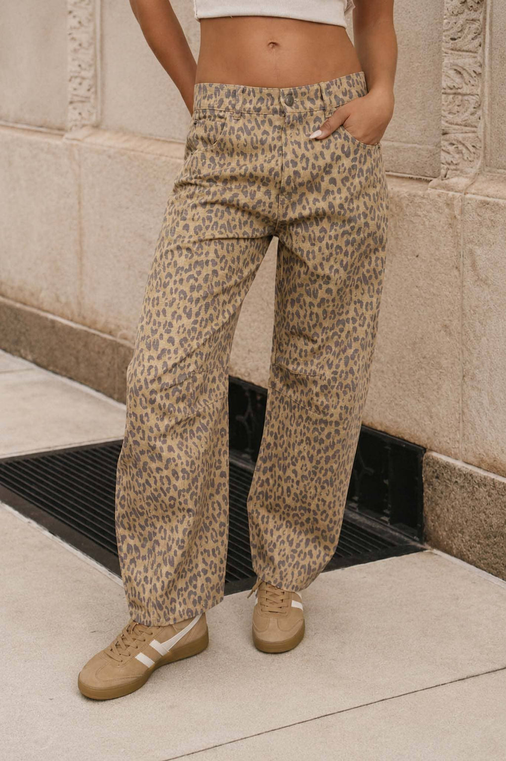 LEOPARD PRINT JEANS