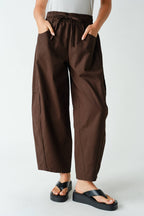 Ember Cotton Barrel-Leg Utility Pants