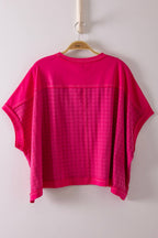 NT12626-Dolman Sleeve Textured Knit Casual Top