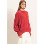 Ribbed Crew Neck Sweater