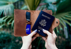 Personalized Leather Passport Cover, Leather Journal, Refillable Custom Notebook Travel Journal, Handmade Journal, Personalized Wedding Gift, Groomsmen Gift, Wedding Gift