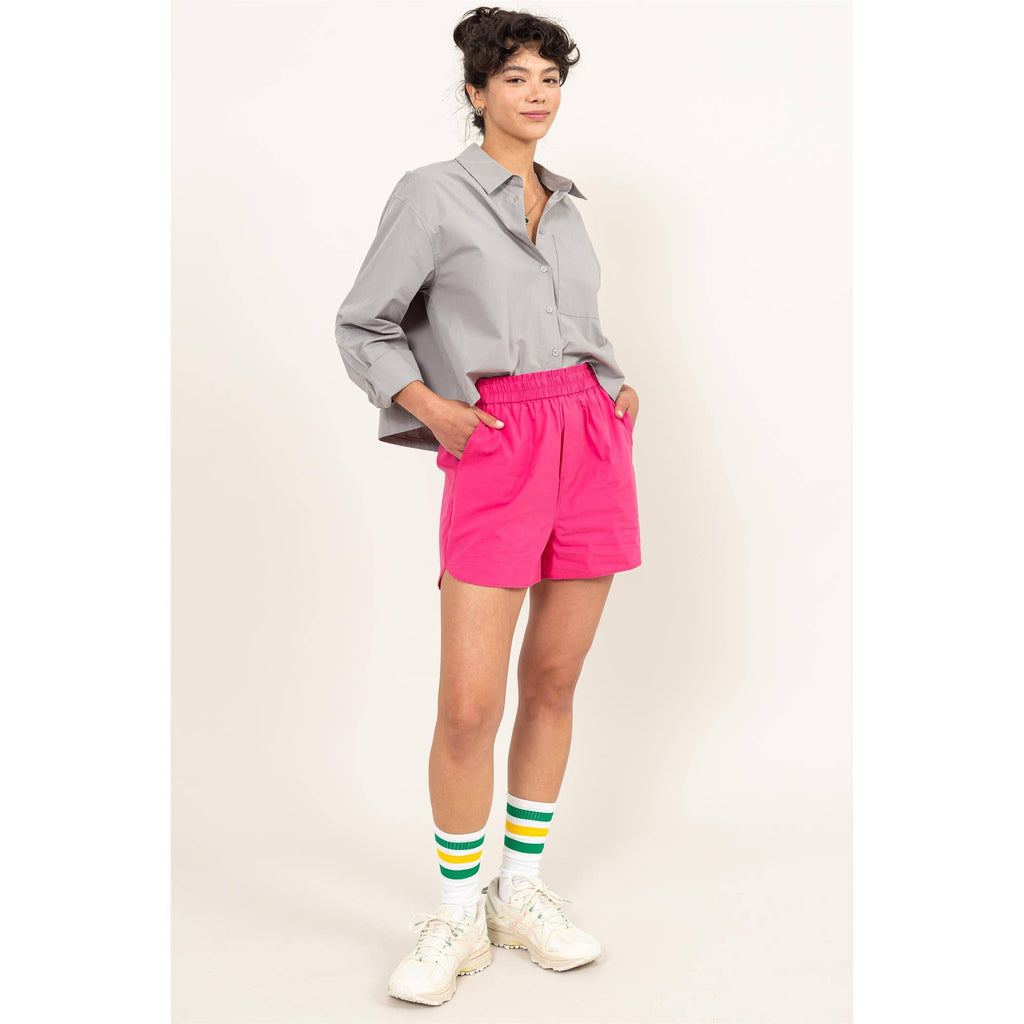 Poplin High Waist Shorts