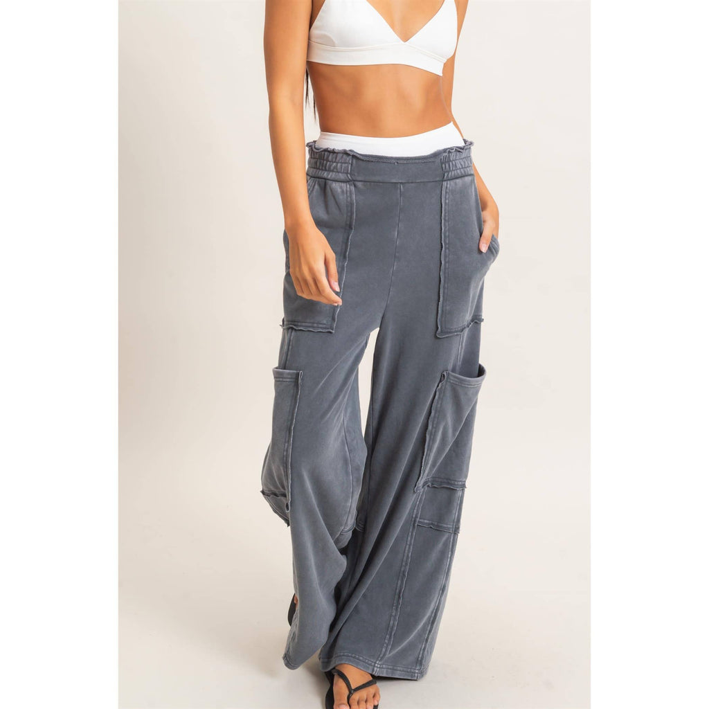 Mineral Wash Cargo Pocket Pants