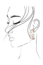 TRIPLE ROW WIRE PEARL HOOP EARRINGS  |   31E03785