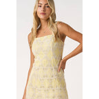 EMBROIDERED SCALLOP HEM SLEEVELESS MINI DRESS