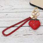 Fest Bling Studded Strawberry Strap Keychain / Bag Charm / Phone Charm
