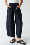 Ember Cotton Barrel-Leg Utility Pants