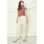 Crew Neck Cropped Top