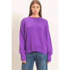 Ribbed Crew Neck Sweater