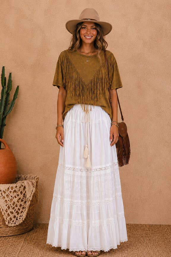 Vintage Fringe Boho Washed Tee