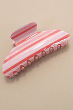 JUMBO STRIPE PLAID OVAL HAIR CLAW CLIPS | 40H1069