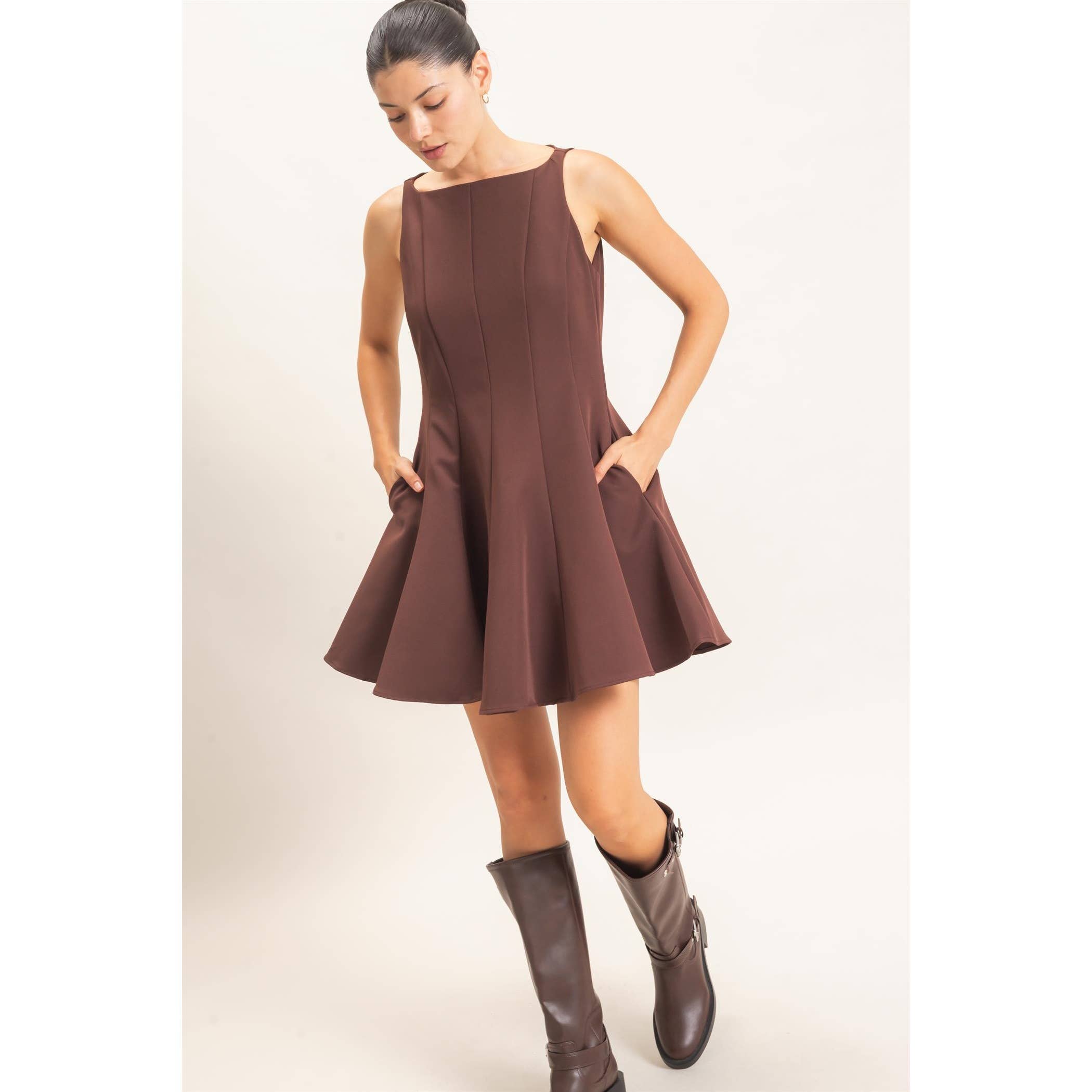 Sleeveless Fit And Flare Dress