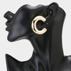 Modern Minimalist Thick Open Hoop Earrings