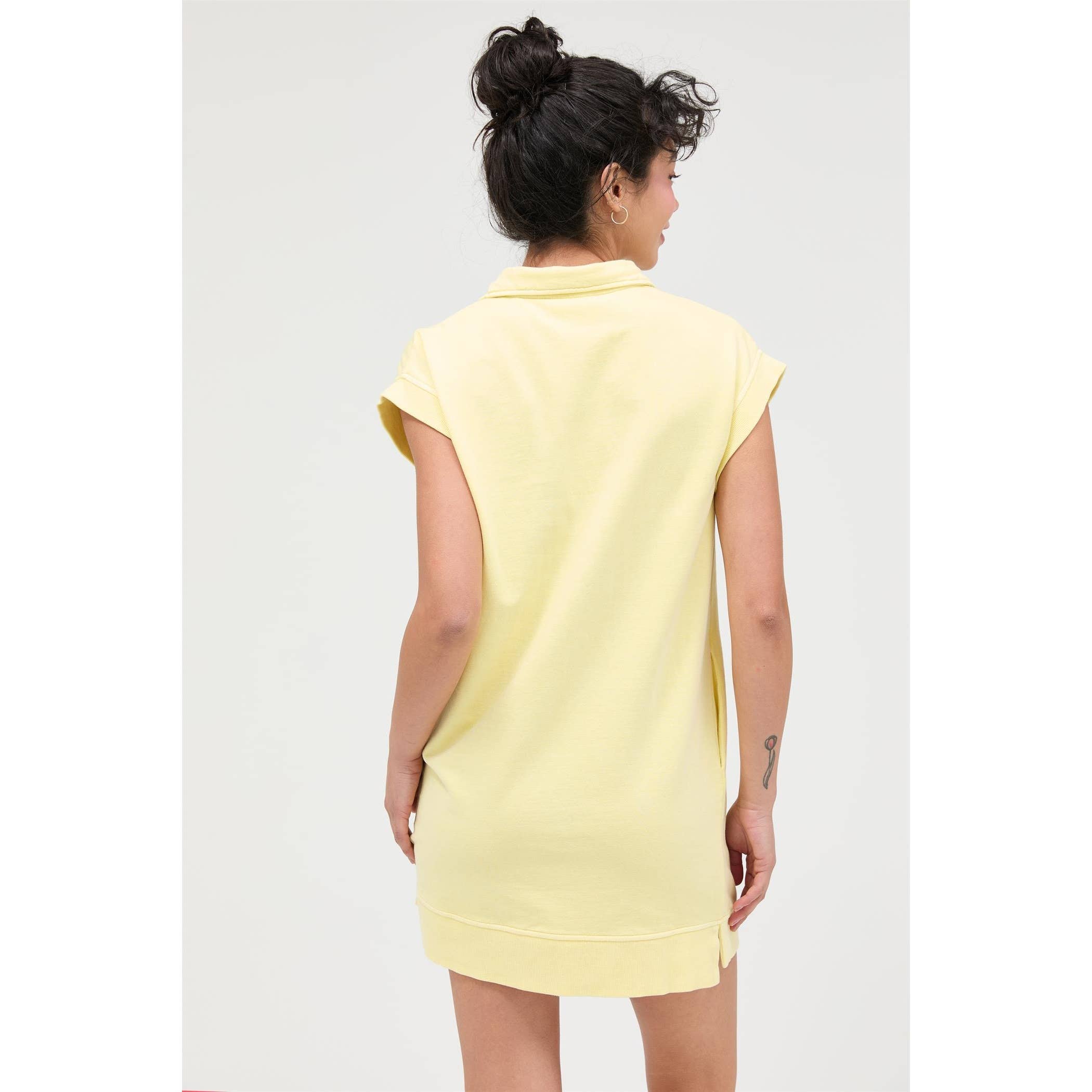 Half Zip Up Mock Neck Mini Dress