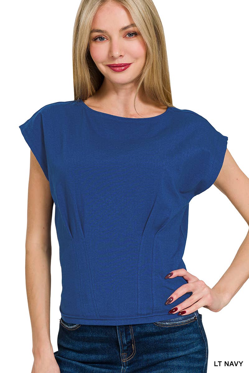 Gathered Waist Top - Zenana