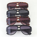 Leopard Straight Aviator Sunglasses