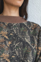 BAYOU Dark Woodland Camo Mock Neck Sweatshirt