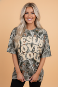 PRETTY BASH Love Like Jesus Camo Woodland Tee