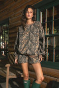 Dark Woodland Camo Lounge Fleece Sweatshirt