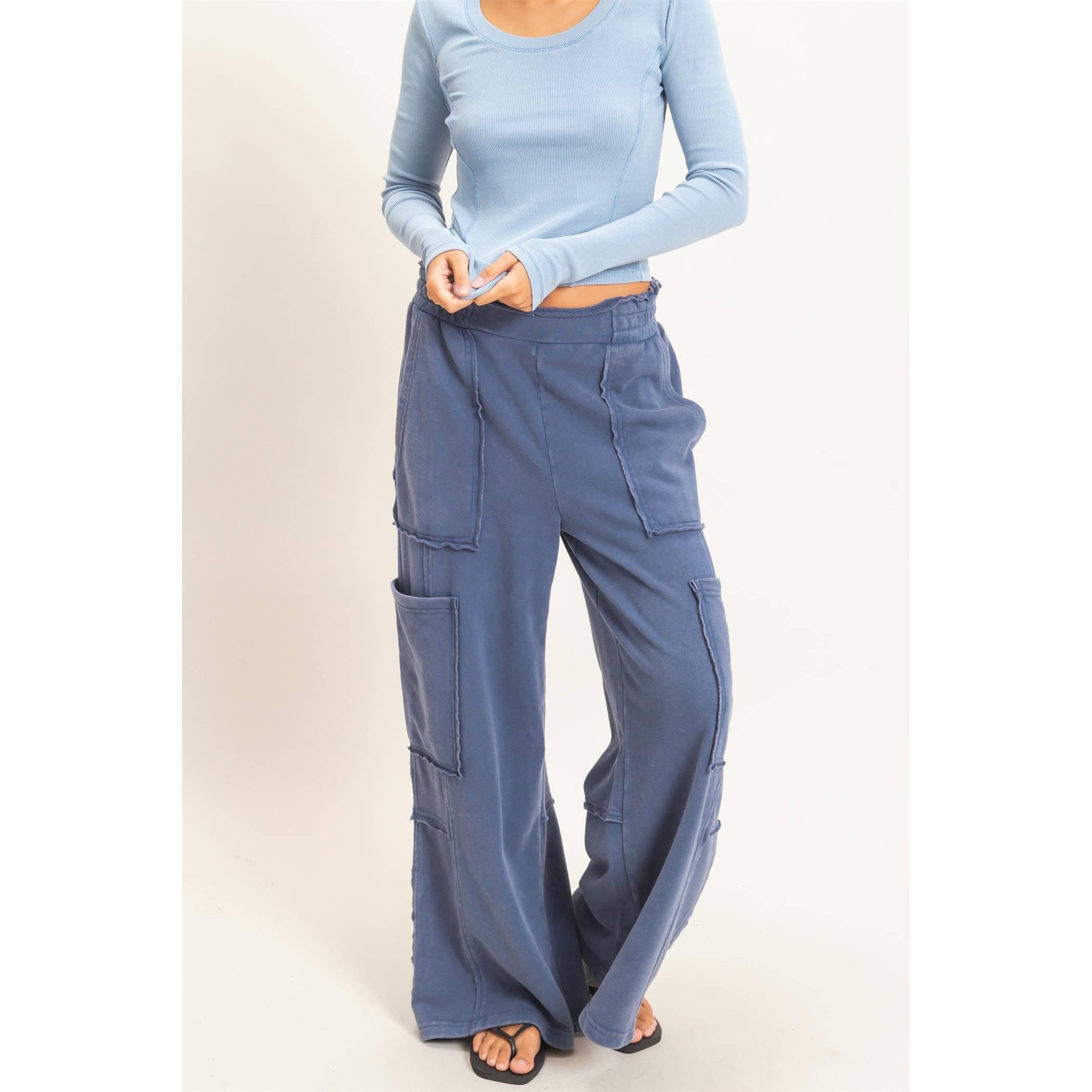 Mineral Wash Cargo Pocket Pants