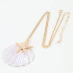 Starfish Seashell Pendant Necklace