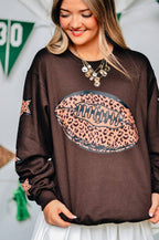 Leopard Football Brown Sweatshirt