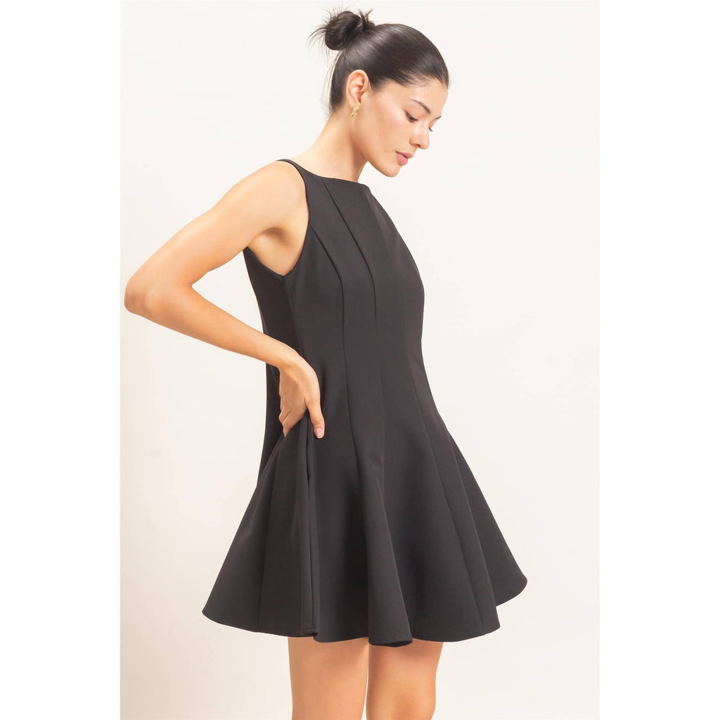 Sleeveless Fit And Flare Dress