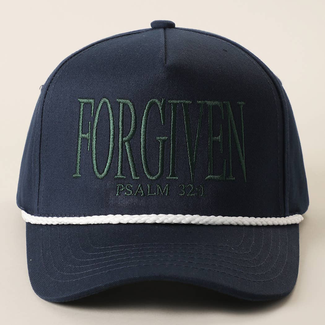 FORGIVEN PSALM 32-1 Embroidered Rope Trucker Hat