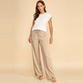 Wide Leg Drawstring Lounge Pants with Pockets
