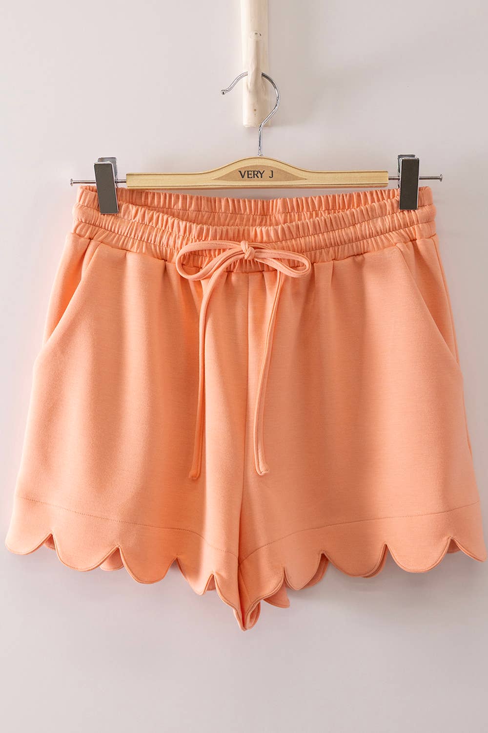 NT12697SET-Half-Zip Scallop Active Shorts Set