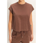 Cap Sleeve Boxy Top And Shorts Set