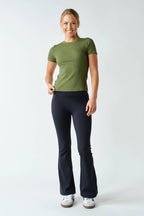Venice Seamless-Front Flare Pants