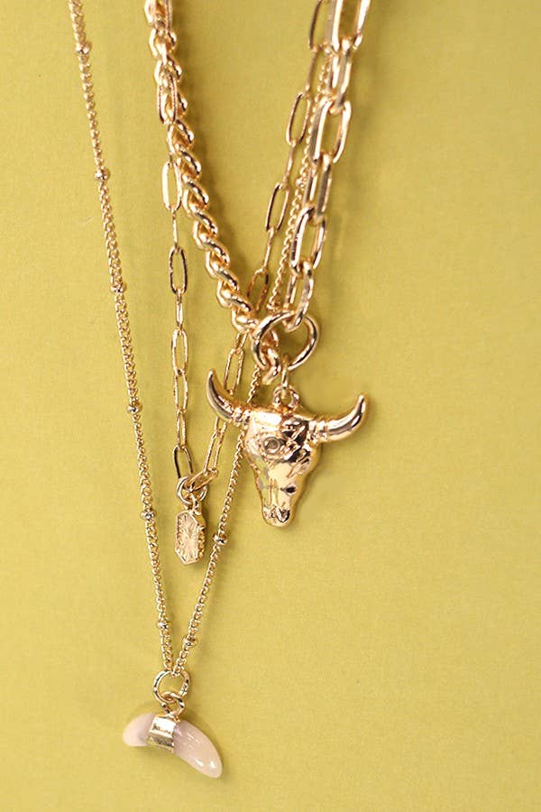 Bull Horn Necklace